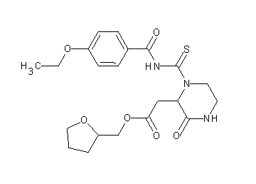 tetrahydro-2-furanylmethyl (1-{[(4-ethoxybenzoyl)amino]carbonothioyl}-3-oxo-2-piperazinyl)acetate - Click Image to Close