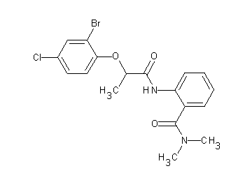 2-{[2-(2-bromo-4-chlorophenoxy)propanoyl]amino}-N,N-dimethylbenzamide - Click Image to Close