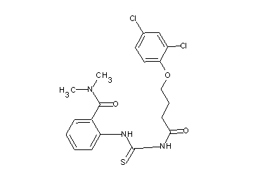 2-[({[4-(2,4-dichlorophenoxy)butanoyl]amino}carbonothioyl)amino]-N,N-dimethylbenzamide - Click Image to Close