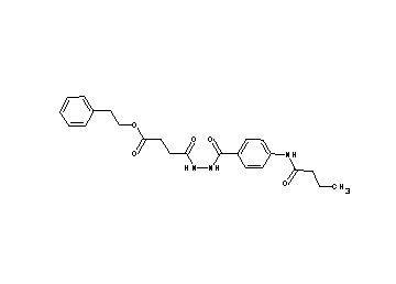 2-phenylethyl 4-{2-[4-(butyrylamino)benzoyl]hydrazino}-4-oxobutanoate - Click Image to Close