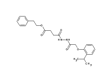 2-phenylethyl 4-{2-[(2-isopropylphenoxy)acetyl]hydrazino}-4-oxobutanoate - Click Image to Close