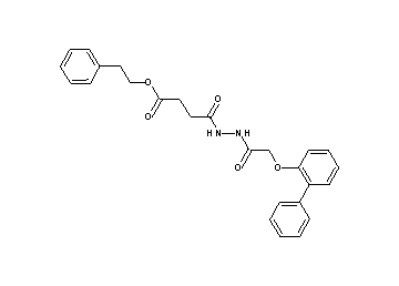 2-phenylethyl 4-{2-[(2-biphenylyloxy)acetyl]hydrazino}-4-oxobutanoate - Click Image to Close