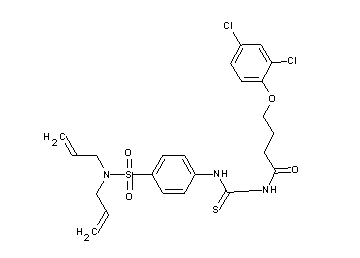 N-[({4-[(diallylamino)sulfonyl]phenyl}amino)carbonothioyl]-4-(2,4-dichlorophenoxy)butanamide - Click Image to Close