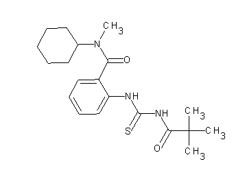 N-cyclohexyl-2-({[(2,2-dimethylpropanoyl)amino]carbonothioyl}amino)-N-methylbenzamide - Click Image to Close