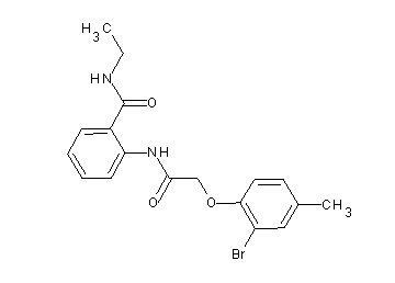 2-{[(2-bromo-4-methylphenoxy)acetyl]amino}-N-ethylbenzamide - Click Image to Close