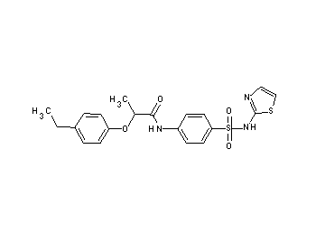 2-(4-ethylphenoxy)-N-{4-[(1,3-thiazol-2-ylamino)sulfonyl]phenyl}propanamide - Click Image to Close