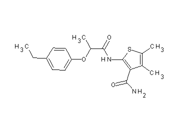 2-{[2-(4-ethylphenoxy)propanoyl]amino}-4,5-dimethyl-3-thiophenecarboxamide - Click Image to Close