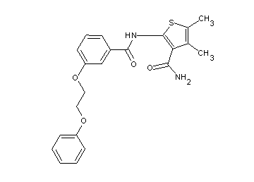 4,5-dimethyl-2-{[3-(2-phenoxyethoxy)benzoyl]amino}-3-thiophenecarboxamide - Click Image to Close