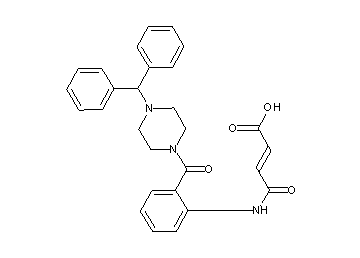 4-[(2-{[4-(diphenylmethyl)-1-piperazinyl]carbonyl}phenyl)amino]-4-oxo-2-butenoic acid - Click Image to Close