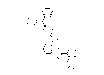 N-(2-{[4-(diphenylmethyl)-1-piperazinyl]carbonyl}phenyl)-2-methoxybenzamide - Click Image to Close