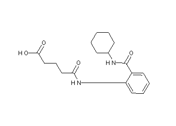 5-({2-[(cyclohexylamino)carbonyl]phenyl}amino)-5-oxopentanoic acid - Click Image to Close