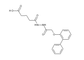 5-{2-[(2-biphenylyloxy)acetyl]hydrazino}-5-oxopentanoic acid - Click Image to Close