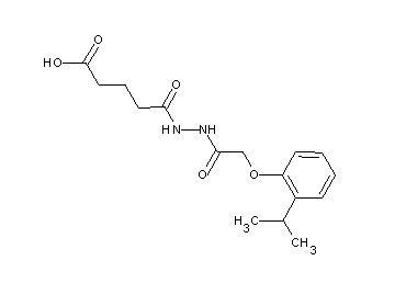 5-{2-[(2-isopropylphenoxy)acetyl]hydrazino}-5-oxopentanoic acid - Click Image to Close