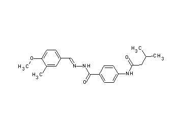N-(4-{[2-(4-methoxy-3-methylbenzylidene)hydrazino]carbonyl}phenyl)-3-methylbutanamide - Click Image to Close