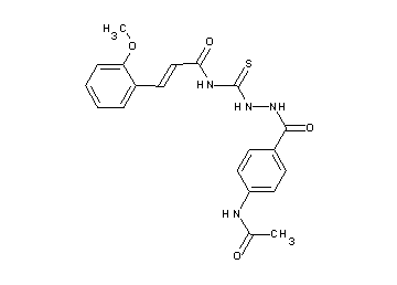 N-({2-[4-(acetylamino)benzoyl]hydrazino}carbonothioyl)-3-(2-methoxyphenyl)acrylamide - Click Image to Close