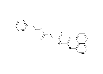 2-phenylethyl 4-{[(1-naphthylamino)carbonothioyl]amino}-4-oxobutanoate - Click Image to Close