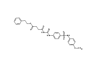 2-phenylethyl 4-({[(4-{[(4-methoxyphenyl)amino]sulfonyl}phenyl)amino]carbonothioyl}amino)-4-oxobutanoate - Click Image to Close