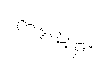 2-phenylethyl 4-({[(2,4-dichlorophenyl)amino]carbonothioyl}amino)-4-oxobutanoate - Click Image to Close