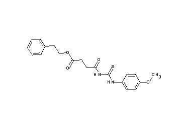 2-phenylethyl 4-({[(4-methoxyphenyl)amino]carbonothioyl}amino)-4-oxobutanoate - Click Image to Close