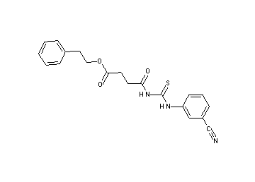 2-phenylethyl 4-({[(3-cyanophenyl)amino]carbonothioyl}amino)-4-oxobutanoate - Click Image to Close