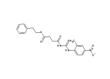2-phenylethyl 4-({[(2-methyl-4-nitrophenyl)amino]carbonothioyl}amino)-4-oxobutanoate - Click Image to Close