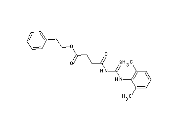 2-phenylethyl 4-({[(2,6-dimethylphenyl)amino]carbonothioyl}amino)-4-oxobutanoate - Click Image to Close