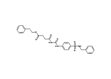 2-phenylethyl 4-{[({4-[(benzylamino)sulfonyl]phenyl}amino)carbonothioyl]amino}-4-oxobutanoate - Click Image to Close
