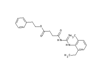 2-phenylethyl 4-({[(2-ethyl-6-methylphenyl)amino]carbonothioyl}amino)-4-oxobutanoate - Click Image to Close