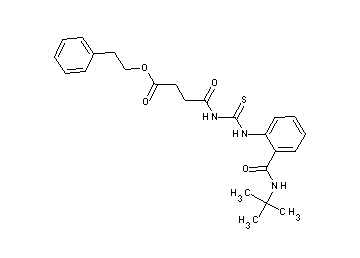 2-phenylethyl 4-{[({2-[(tert-butylamino)carbonyl]phenyl}amino)carbonothioyl]amino}-4-oxobutanoate - Click Image to Close