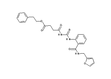 2-phenylethyl 4-({[(2-{[(2-furylmethyl)amino]carbonyl}phenyl)amino]carbonothioyl}amino)-4-oxobutanoate - Click Image to Close