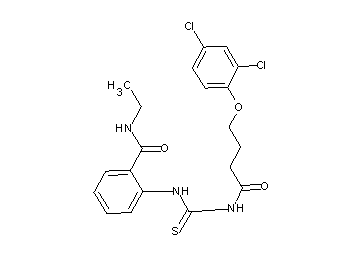 2-[({[4-(2,4-dichlorophenoxy)butanoyl]amino}carbonothioyl)amino]-N-ethylbenzamide - Click Image to Close