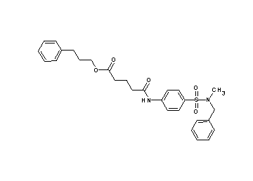 3-phenylpropyl 5-[(4-{[benzyl(methyl)amino]sulfonyl}phenyl)amino]-5-oxopentanoate - Click Image to Close