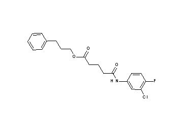 3-phenylpropyl 5-[(3-chloro-4-fluorophenyl)amino]-5-oxopentanoate - Click Image to Close
