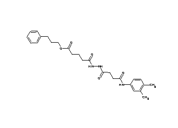 3-phenylpropyl 5-(2-{4-[(3,4-dimethylphenyl)amino]-4-oxobutanoyl}hydrazino)-5-oxopentanoate - Click Image to Close