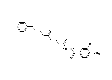 3-phenylpropyl 5-[2-(3-bromo-4-methylbenzoyl)hydrazino]-5-oxopentanoate - Click Image to Close