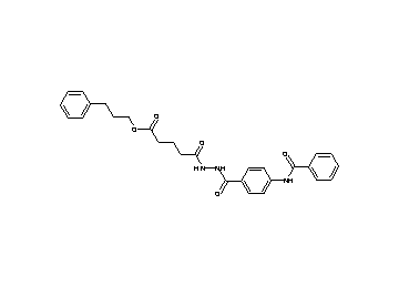 3-phenylpropyl 5-{2-[4-(benzoylamino)benzoyl]hydrazino}-5-oxopentanoate - Click Image to Close