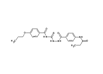 N-({2-[4-(propionylamino)benzoyl]hydrazino}carbonothioyl)-4-propoxybenzamide - Click Image to Close