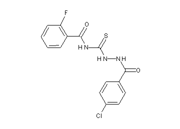 N-{[2-(4-chlorobenzoyl)hydrazino]carbonothioyl}-2-fluorobenzamide - Click Image to Close