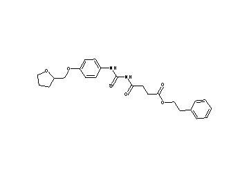 2-phenylethyl 4-oxo-4-[({[4-(tetrahydro-2-furanylmethoxy)phenyl]amino}carbonothioyl)amino]butanoate - Click Image to Close