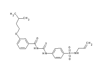 N-[({4-[(allylamino)sulfonyl]phenyl}amino)carbonothioyl]-3-(3-methylbutoxy)benzamide - Click Image to Close
