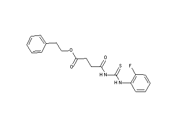 2-phenylethyl 4-({[(2-fluorophenyl)amino]carbonothioyl}amino)-4-oxobutanoate - Click Image to Close