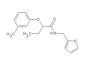 2-(3-methylphenoxy)-N-(2-thienylmethyl)butanamide - Click Image to Close