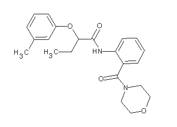 2-(3-methylphenoxy)-N-[2-(4-morpholinylcarbonyl)phenyl]butanamide - Click Image to Close