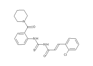 3-(2-chlorophenyl)-N-({[2-(1-piperidinylcarbonyl)phenyl]amino}carbonothioyl)acrylamide - Click Image to Close