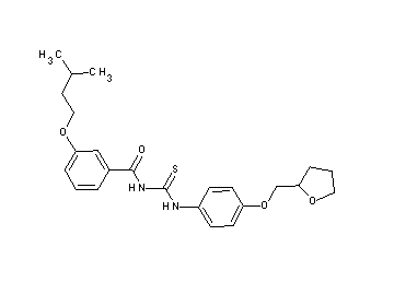 3-(3-methylbutoxy)-N-({[4-(tetrahydro-2-furanylmethoxy)phenyl]amino}carbonothioyl)benzamide - Click Image to Close
