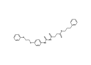 3-phenylpropyl 4-oxo-4-[({[4-(2-phenoxyethoxy)phenyl]amino}carbonothioyl)amino]butanoate - Click Image to Close