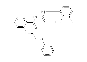 N-{[(3-chloro-2-methylphenyl)amino]carbonothioyl}-2-(2-phenoxyethoxy)benzamide - Click Image to Close