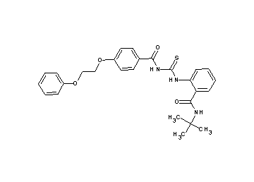 N-(tert-butyl)-2-[({[4-(2-phenoxyethoxy)benzoyl]amino}carbonothioyl)amino]benzamide - Click Image to Close