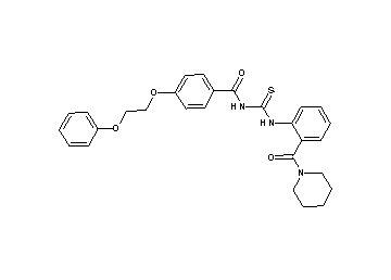 4-(2-phenoxyethoxy)-N-({[2-(1-piperidinylcarbonyl)phenyl]amino}carbonothioyl)benzamide - Click Image to Close