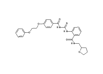 2-[({[4-(2-phenoxyethoxy)benzoyl]amino}carbonothioyl)amino]-N-(tetrahydro-2-furanylmethyl)benzamide - Click Image to Close